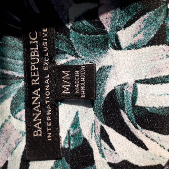 Banana Republic Dillon Stretch Satin Botanical Print Blouse - Picture 7 of 12